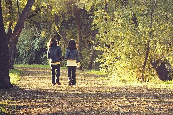 Children and Family Relationships Act 2015 Two children walking in the woods